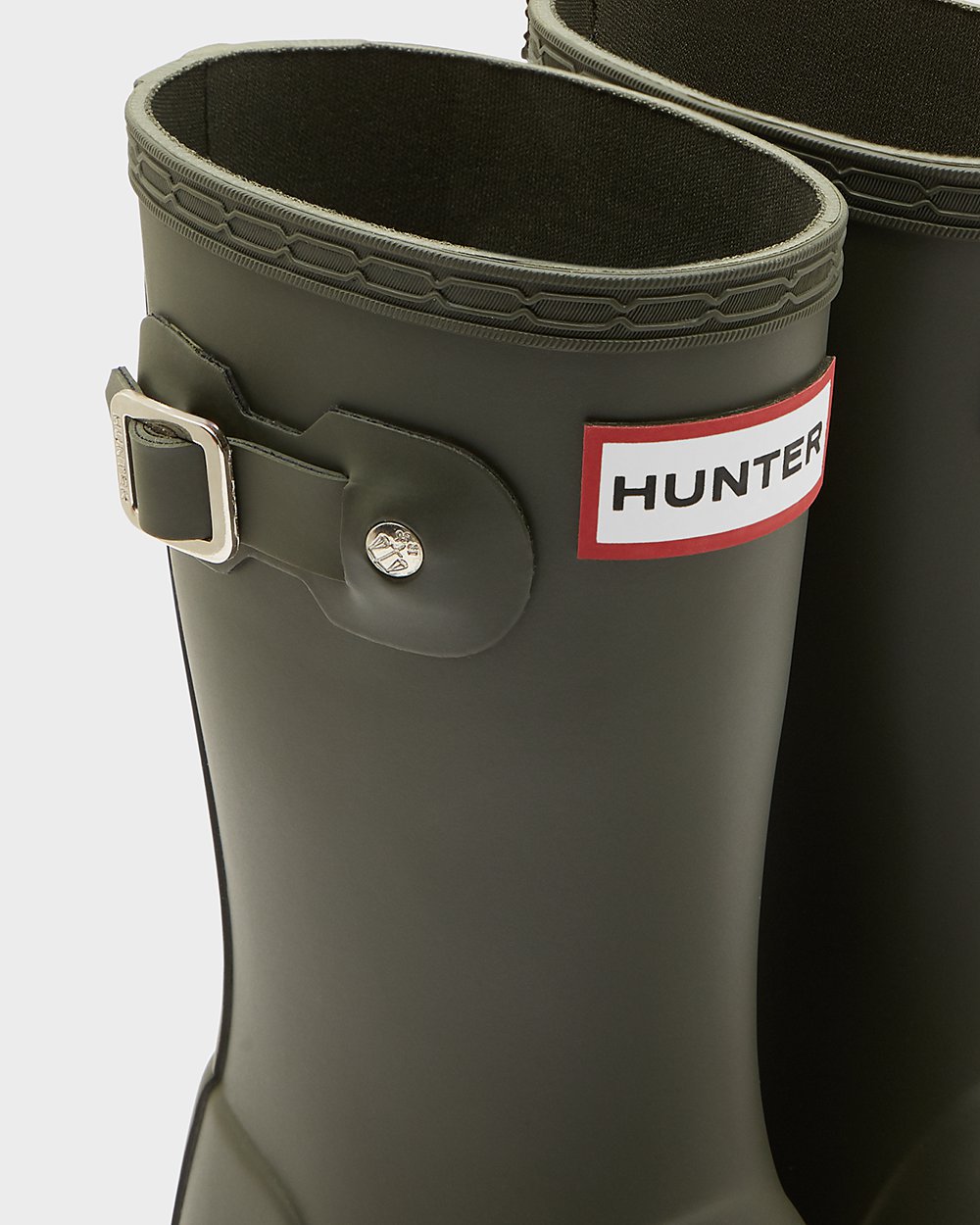 Kids Hunter Original Little - Rain Boots Dark Olive - 1072-PXIDZ